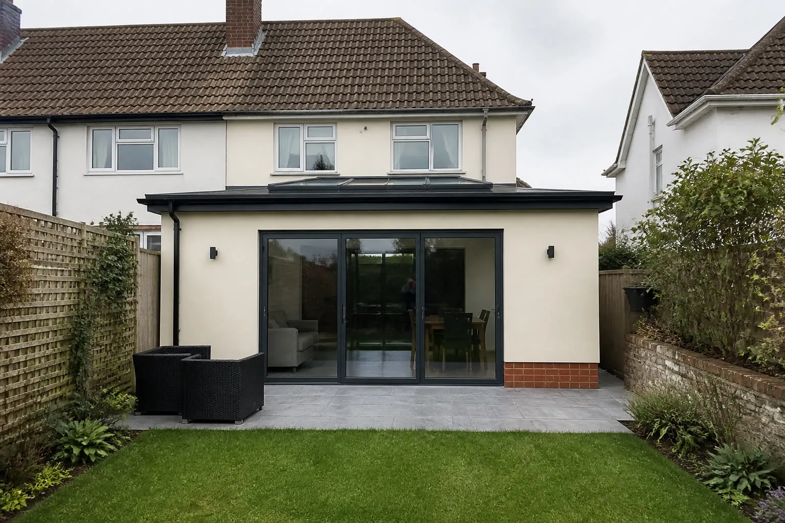 Illustrative image of a house extension under construction